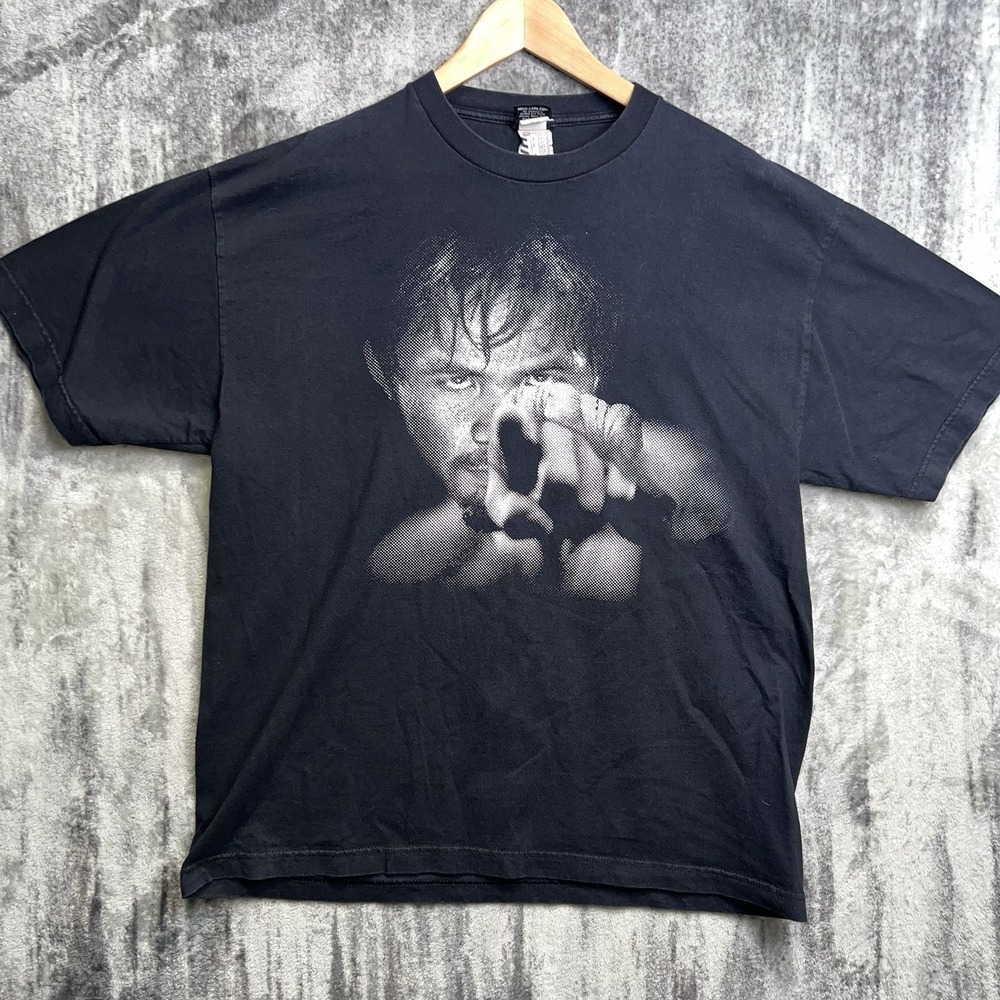 Vintage Manny Pacquiao Boxing Shirt Big Face Graphic‎ Black Mens XL Mojo Labs